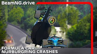 Formula car Nurburgring Crashes | BeamNG.drive | F1 2023 MOD