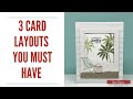 🔴3 Handmade Cards that will Reduce your Stress with Easy Layouts