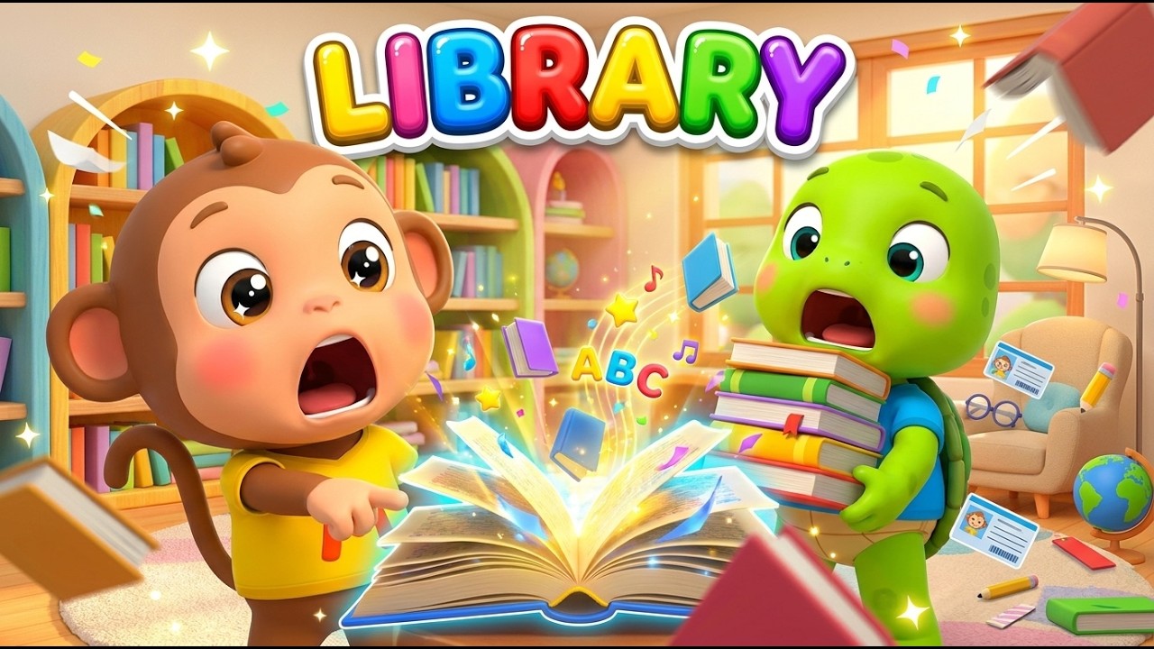 Going to the Library 📚 | Library Song & Story for Kids | Learn English ...