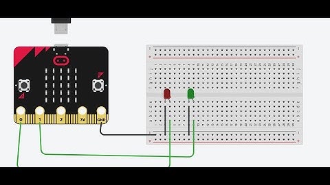 microbit and Tinkercad platform video 3 microbit and 2 LED