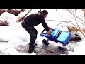 CHEVY STUCK in ICY CREEK - 100lb 30v MONSTER TRUCK Hits the Trail - Primal  1/5 | RC ADVENTURES