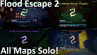 Flood Escape 2 - All Maps Solo (Christmas 2021)