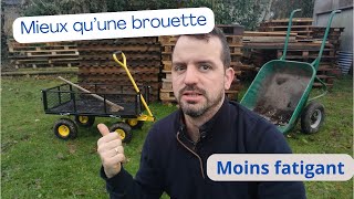 Un CHARIOT pour le JARDIN, les travaux et l&#39;AUTONOMIE