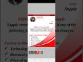 Shifting or Change in Supply