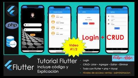 FLUTTER LOGIN  MYSQL + CRUD