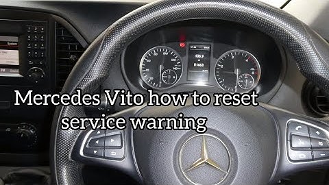 Mercedes Vito how to reset service warning message very easy to do