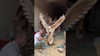 Amazing Wood Carving Skill, Who was Working To Create Eagle
