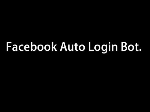 Facebook auto login bot | VBScript