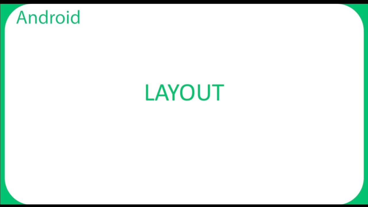 how to create Layout in android studio - YouTube