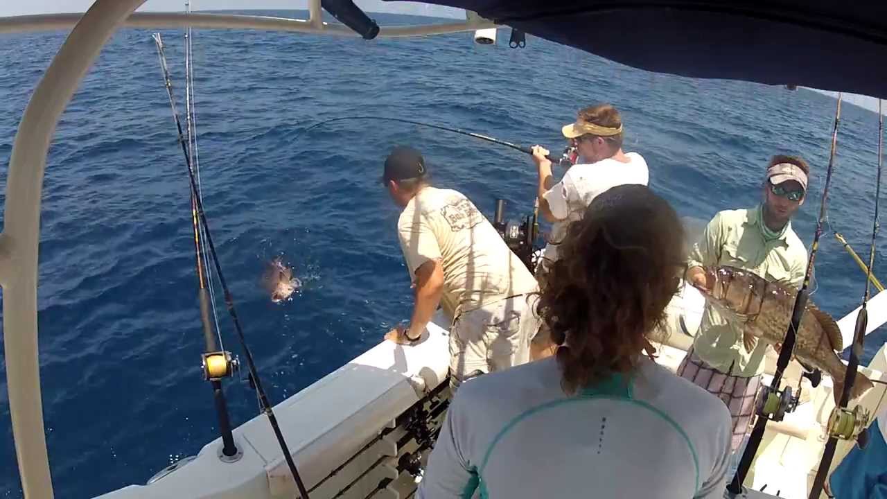 Jacksonville Deep Sea Fishing Grouper Fishing 081213 YouTube