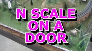 N SCALE LAYOUT ON A DOOR