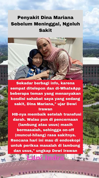 Penyakit Dina Mariana Sebelum Meninggal, Ngeluh Sakit #dinamariana #shorts #artist #dewiirawan