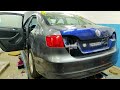 Jetta 2.5SE . Рихтовка проема люка. Установка и регулировка крышки багажника.