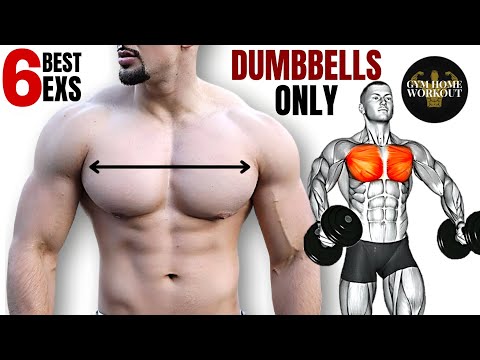 "6 best exercise for chest at home (dumbells only)"@fitxor 🔥