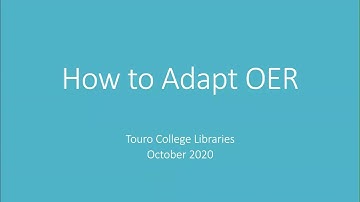 How to Adapt OER
