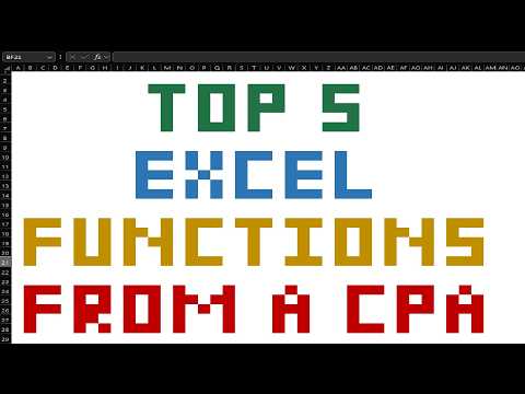 Top 5 Excel Functions from a CPA in 60 Seconds
