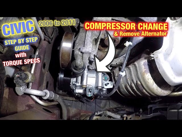 Torches domesticate flower How to replace AC Compressor on Honda Civic 2006 to 2011, torque specs ||  CIVIC ALTERNATOR replace - YouTube