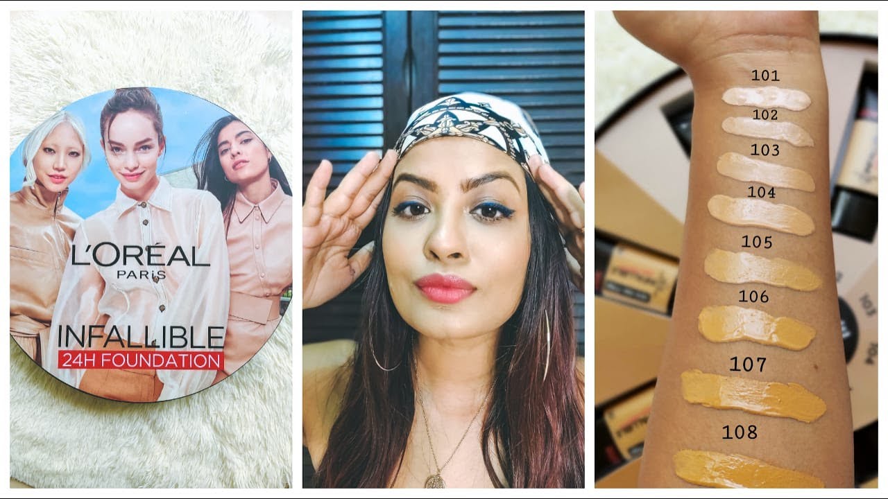 Loreal Pro Matte 24 hours Foundation | Loreal Paris | Review |Swatches