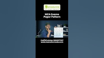 MCA Entrance Exams Paper Pattern