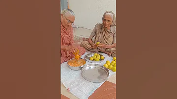 90 Year Old Grandma Making Lemon Pickle Limbu Nu Athanu Ready In Just 5 Minutes Ram Grandma 