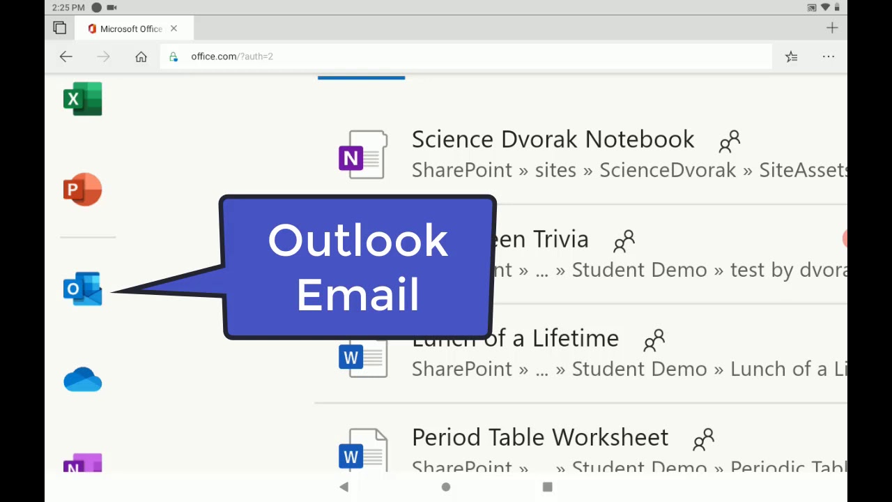 Android Tablet - Access Office 365 Email - YouTube