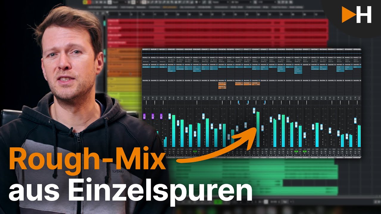 Rough-Mix eines Rocksongs in einer Stunde