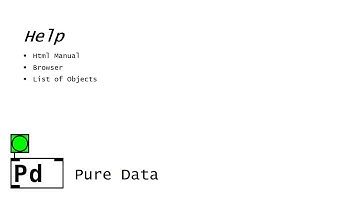 (4) Pure Data Tutorial - Help