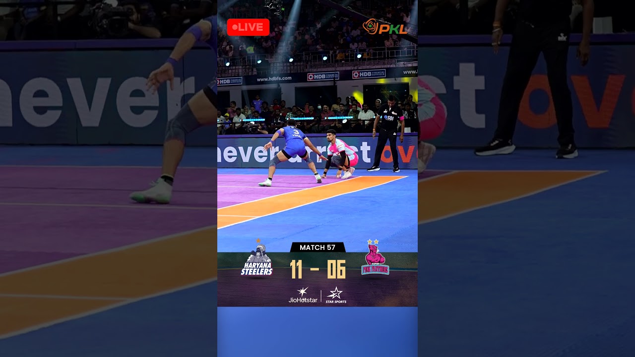 Jaipur Pink Panthers' super tackle vs Haryana Steelers in Match 57 