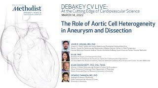 Role of Aortic Cell Heterogeneity in Aneurysm & Dissection (J. Cooke, MD and guests) March 14, 2022