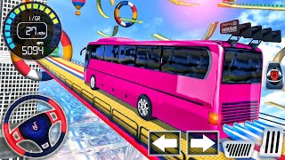 Stunt Driving Bus Simulator - Impossible Mega Ramp Bus Racing - Android GamePlay #5 screenshot 4