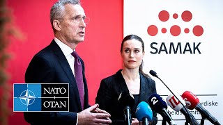 NATO Secretary General with the Prime Minister of Finland  Sanna Marin, 28 FEB 2023