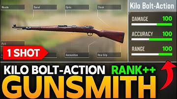 KILO BOLT ACTION BEST GUNSMITH IN CALL OF DUTY MOBILE| RANK BUILD OF KILO BOLT ACTION COD MOBILE