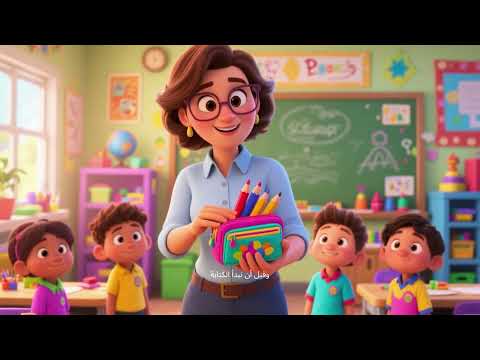 في ساحة المدرسة يوم ممتع نتعلم فيه النظام واللعب بأمان السنة الأولى ابتدائي 