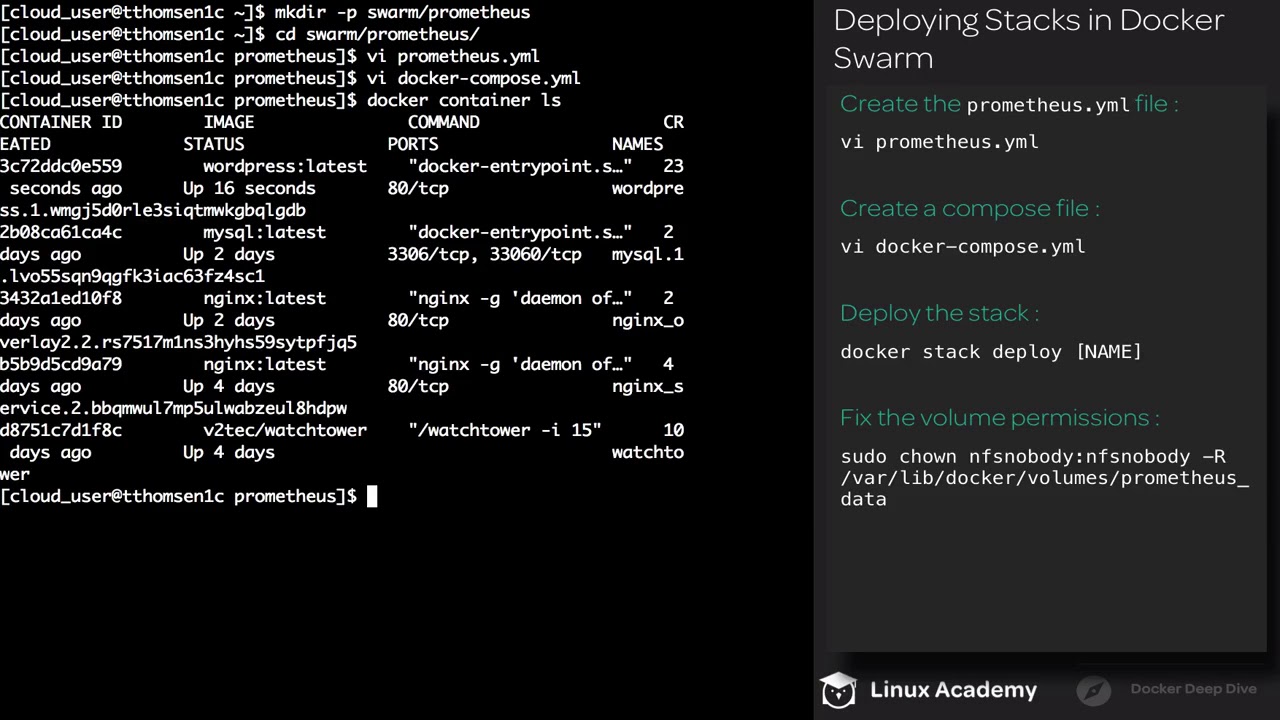 12 7 Deploying Stacks in Docker Swarm - YouTube