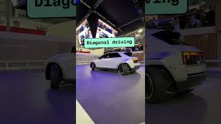 This Hyundai Ioniq 5 has wheels that turn sideways to crab-walk into a parking spot. #CES2024