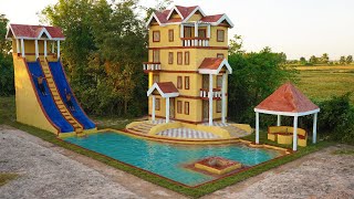 How To Build Great Twins Water Slide To Inground Pool With Water Well And Beautiful Dining Place by The Survival Wild 16,439 views 3 months ago 35 minutes