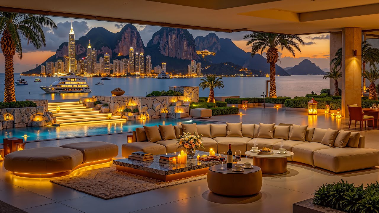 Роскошные апартаменты у моря на закате | Инструментальная музыка в стиле софт-джаз