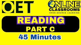 oet reading part C | 2.0 Online Classroom ( 45 mins. practice video )