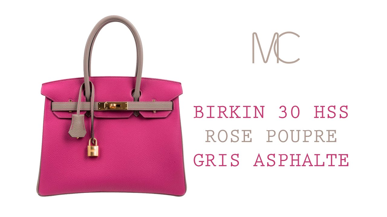 Hermès Birkin 30, Togo, Rose Pourpre PHW - Laulay Luxury