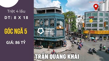 Bán toà góc 2mt 140 Trần Quang Khải dt 8x18 trệt 4 lầu giá 86 tỷ
