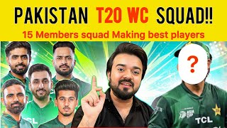 Pakistan T20 Worldcup 2026 likely Squad | 15 members squad making 