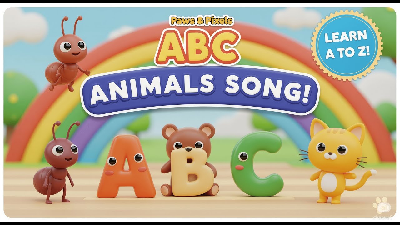 ABC Animals Song for Kids 🐾 | A to Z Phonics Fun with Animated Animals ...