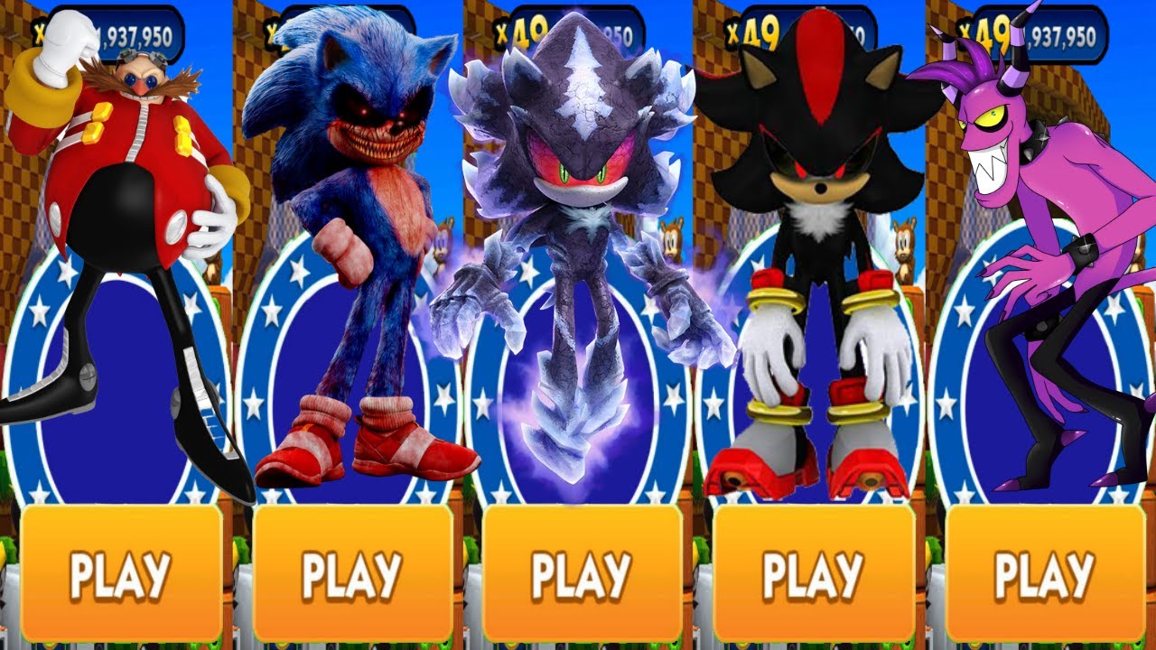 Sonic Dash - Sonic.EXE vs Mephiles the Dark vs Shadow.EXE vs All Bosses ...