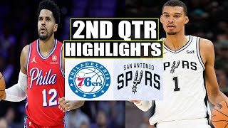 San Antonio Spurs VS Philadelphia 76ers 2ND QTR GAME HIGHLIGHTS | April 7 | 2024 NBA Season