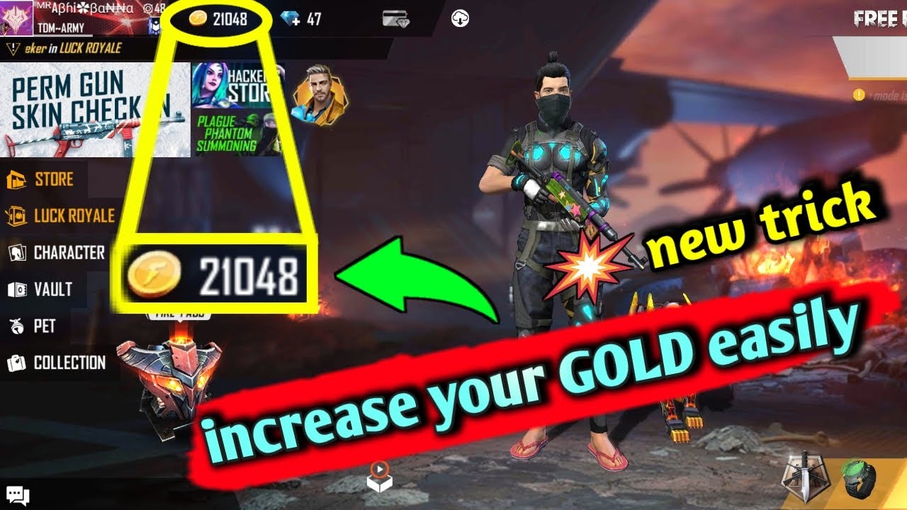 How To Collect More Gold In Free Fire 2020 In Hindi New Trick Culture Gaming Youtube