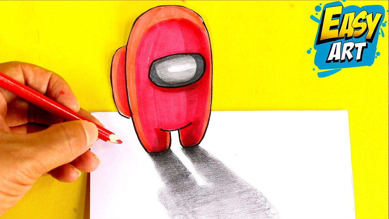 Video Games Drawings - How to Draw AMONG US in 3D - 3D Drawings - Easy Ar -  thptnganamst.edu.vn