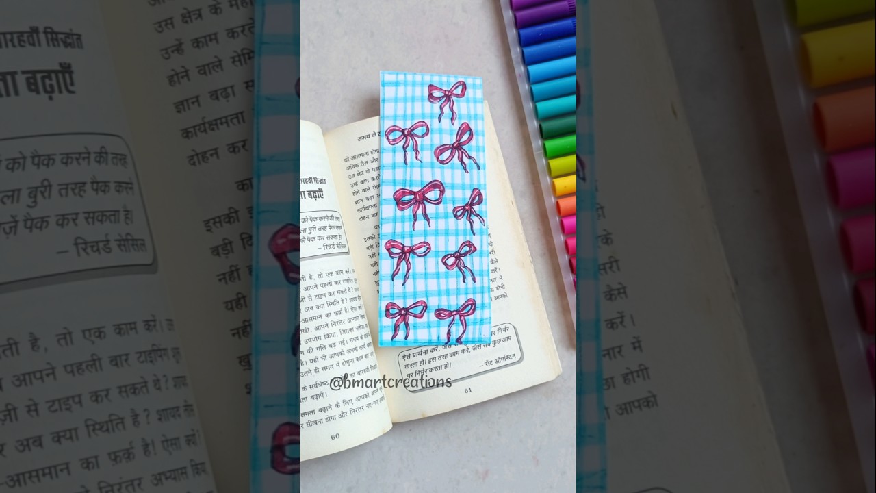 DIY bow bookmark 😍🎀💕 