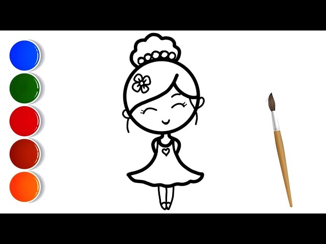 Easy How to Draw Barbie Tutorial Video and Barbie Coloring Page | Barbie  drawing, Barbie painting, Kids canvas art