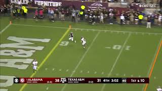 Ainias Smith touchdown ties it up late in the fourth quarter vs Alabama