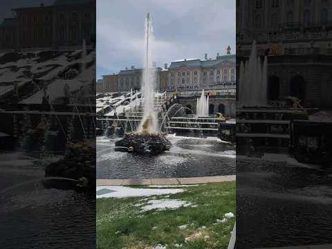 Снег и Фонтаны! Петергоф 21 апреля 2024. Красота невероятная! Куда сходить в Питере